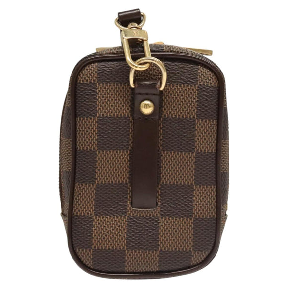 LOUIS VUITTON Damier Ebene Etui Okapi PM Pouch N61738 LV Auth 121018