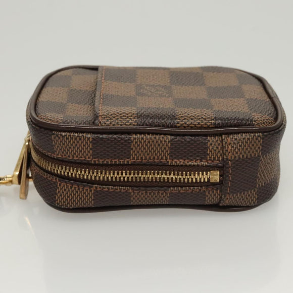 LOUIS VUITTON Damier Ebene Etui Okapi PM Pouch N61738 LV Auth 121018