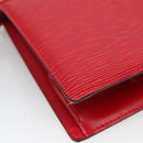 LOUIS VUITTON Epi Trousse Crete Clutch Bag Red M48407 LV Auth 121025-16
