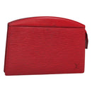 LOUIS VUITTON Epi Trousse Crete Clutch Bag Red M48407 LV Auth 121025-1