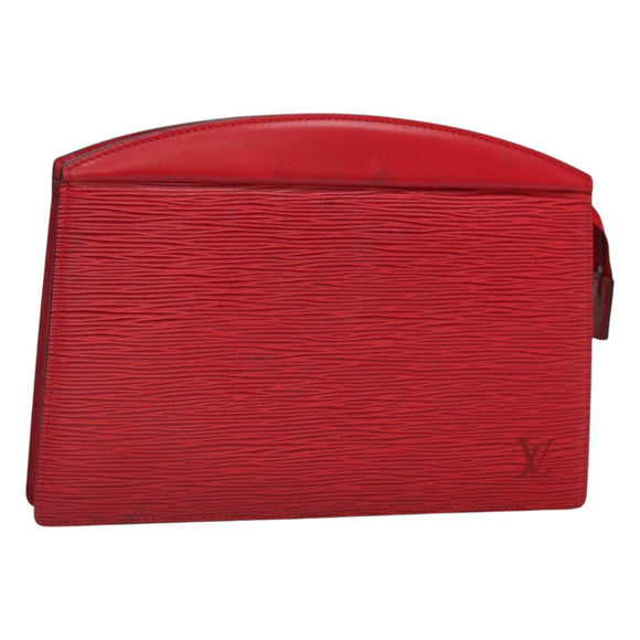 LOUIS VUITTON Epi Trousse Crete Clutch Bag Red M48407 LV Auth 121025
