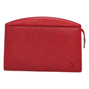 LOUIS VUITTON Epi Trousse Crete Clutch Bag Red M48407 LV Auth 121025-13