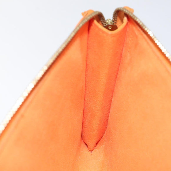 LOUIS VUITTON Epi Pochette Accessoires Pouch Orange Mandarin M5294H Auth 121027