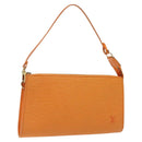 LOUIS VUITTON Epi Pochette Accessoires Pouch Orange Mandarin M5294H Auth 121027-1