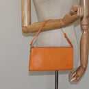 LOUIS VUITTON Epi Pochette Accessoires Pouch Orange Mandarin M5294H Auth 121027-21