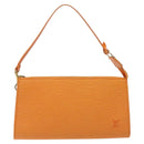 LOUIS VUITTON Epi Pochette Accessoires Pouch Orange Mandarin M5294H Auth 121027-13