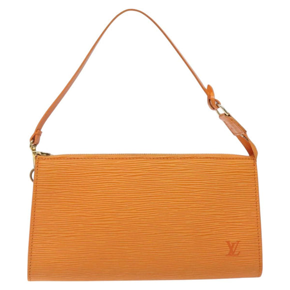 LOUIS VUITTON Epi Pochette Accessoires Pouch Orange Mandarin M5294H Auth 121027