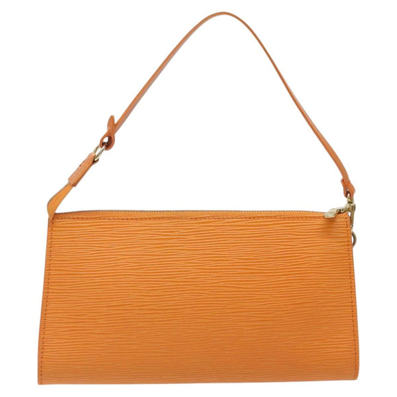 LOUIS VUITTON Epi Pochette Accessoires Pouch Orange Mandarin M5294H Auth 121027