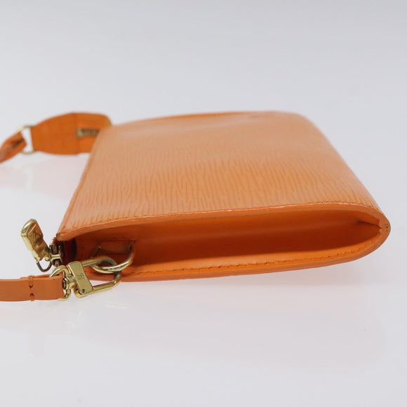 LOUIS VUITTON Epi Pochette Accessoires Pouch Orange Mandarin M5294H Auth 121027