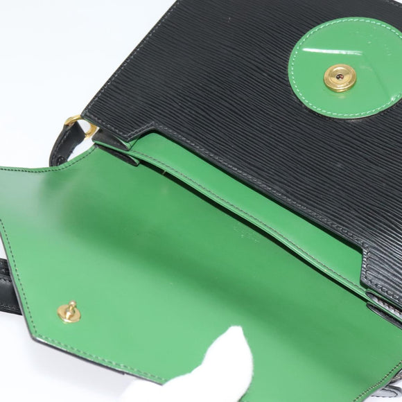 LOUIS VUITTON Epi Osh Shoulder Bag Black Green M52444 LV Auth 121028