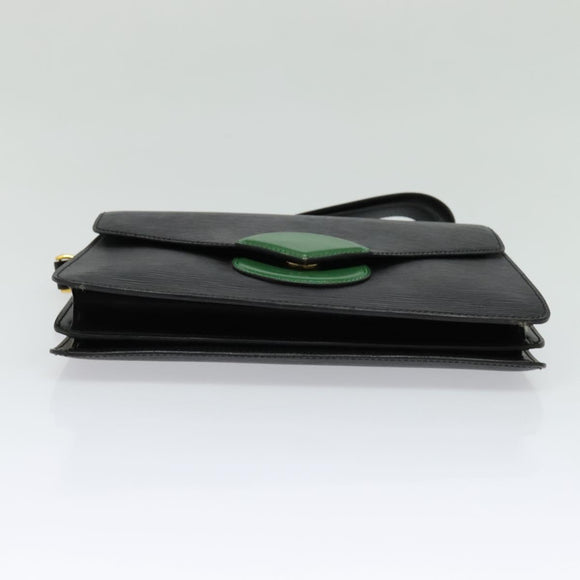 LOUIS VUITTON Epi Osh Shoulder Bag Black Green M52444 LV Auth 121028