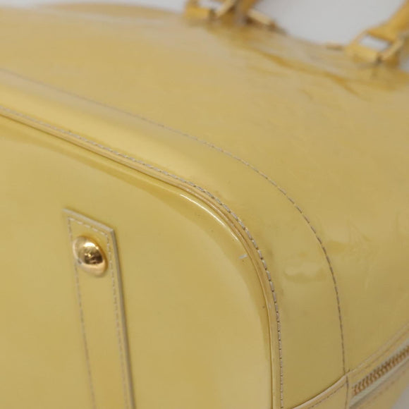 LOUIS VUITTON Monogram Vernis Alma GM Hand Bag Broncorail M91450 LV Auth 121047