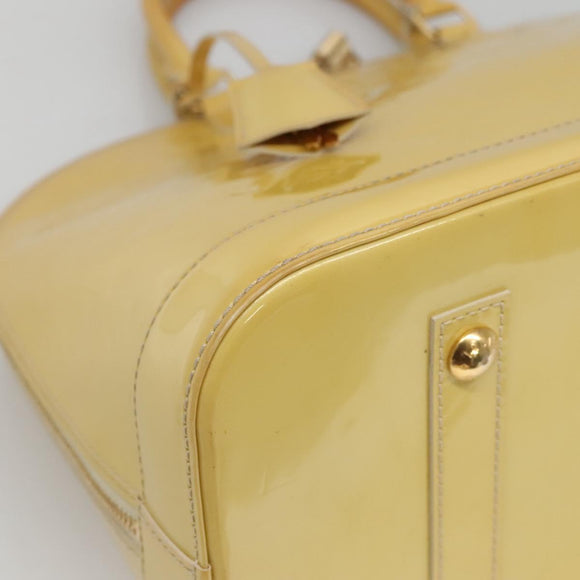 LOUIS VUITTON Monogram Vernis Alma GM Hand Bag Broncorail M91450 LV Auth 121047