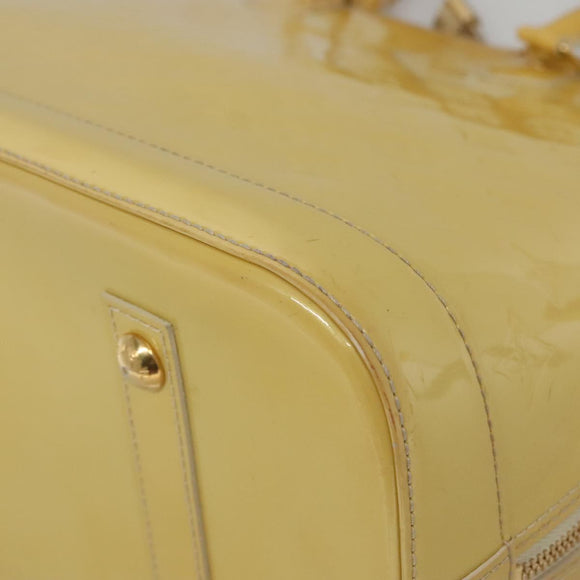 LOUIS VUITTON Monogram Vernis Alma GM Hand Bag Broncorail M91450 LV Auth 121047
