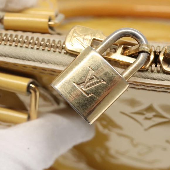 LOUIS VUITTON Monogram Vernis Alma GM Hand Bag Broncorail M91450 LV Auth 121047