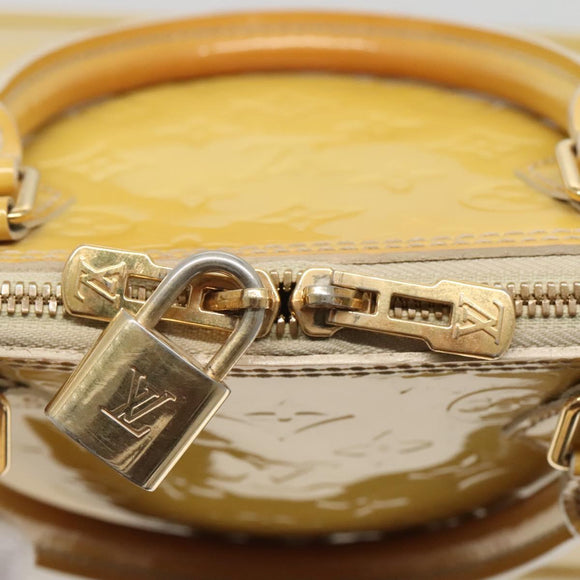 LOUIS VUITTON Monogram Vernis Alma GM Hand Bag Broncorail M91450 LV Auth 121047