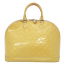 LOUIS VUITTON Monogram Vernis Alma GM Hand Bag Broncorail M91450 LV Auth 121047-13