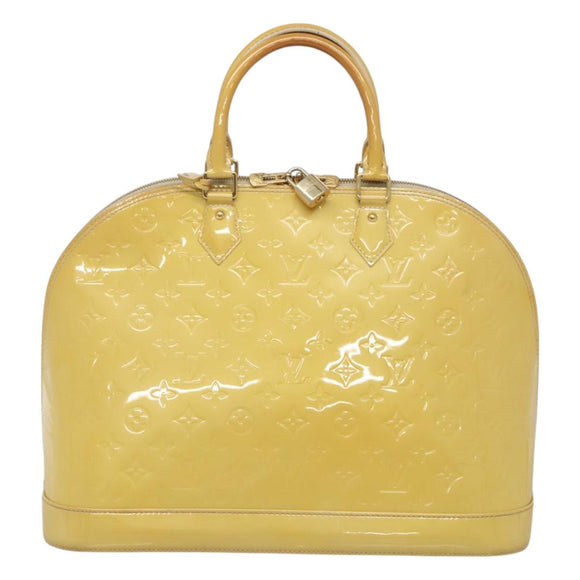 LOUIS VUITTON Monogram Vernis Alma GM Hand Bag Broncorail M91450 LV Auth 121047