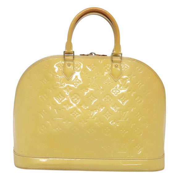LOUIS VUITTON Monogram Vernis Alma GM Hand Bag Broncorail M91450 LV Auth 121047