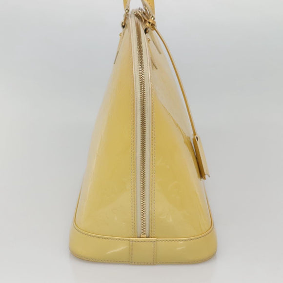 LOUIS VUITTON Monogram Vernis Alma GM Hand Bag Broncorail M91450 LV Auth 121047