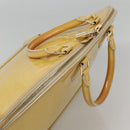 LOUIS VUITTON Monogram Vernis Alma GM Hand Bag Broncorail M91450 LV Auth 121047-6