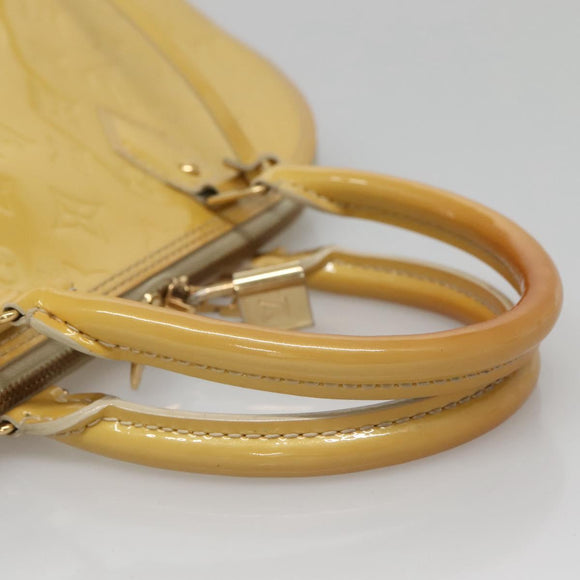 LOUIS VUITTON Monogram Vernis Alma GM Hand Bag Broncorail M91450 LV Auth 121047