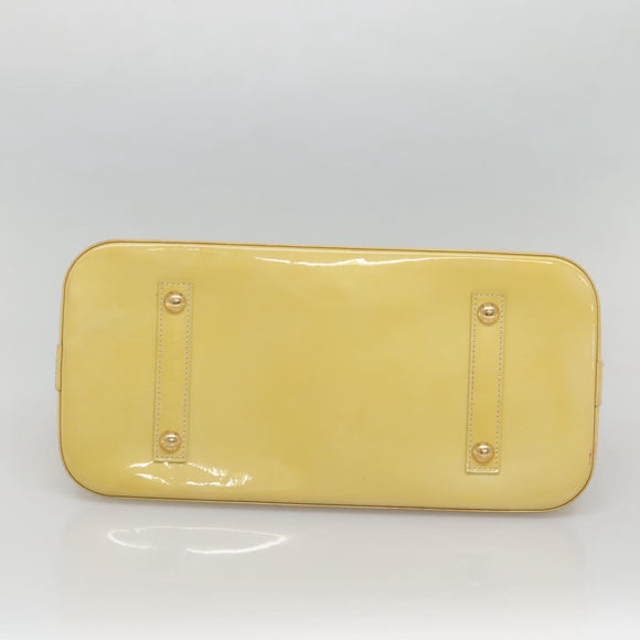 LOUIS VUITTON Monogram Vernis Alma GM Hand Bag Broncorail M91450 LV Auth 121047