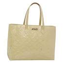 LOUIS VUITTON Monogram Vernis Wilshire MM Hand Bag Broncorail M91441 Auth 121051-1