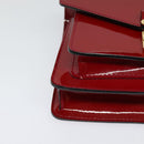 LOUIS VUITTON Vernis Monceau BB Hand Bag 2way Rose Andian M91579 LV Auth 121056-8