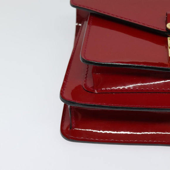 LOUIS VUITTON Vernis Monceau BB Hand Bag 2way Rose Andian M91579 LV Auth 121056