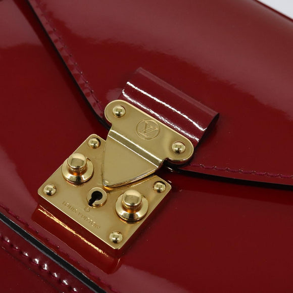 LOUIS VUITTON Vernis Monceau BB Hand Bag 2way Rose Andian M91579 LV Auth 121056