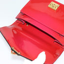 LOUIS VUITTON Vernis Monceau BB Hand Bag 2way Rose Andian M91579 LV Auth 121056-10