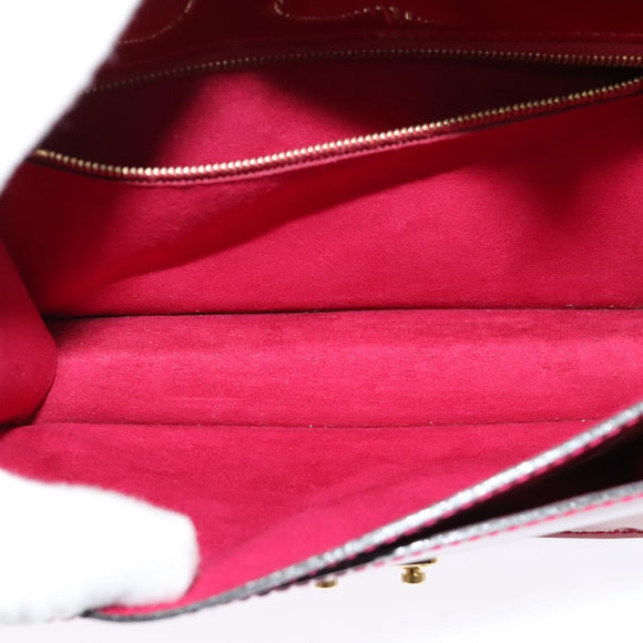 LOUIS VUITTON Vernis Monceau BB Hand Bag 2way Rose Andian M91579 LV Auth 121056