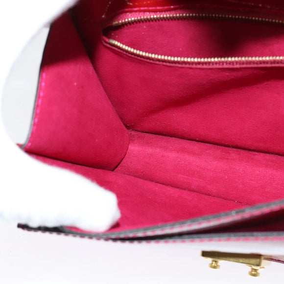 LOUIS VUITTON Vernis Monceau BB Hand Bag 2way Rose Andian M91579 LV Auth 121056