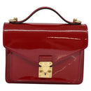 LOUIS VUITTON Vernis Monceau BB Hand Bag 2way Rose Andian M91579 LV Auth 121056-13