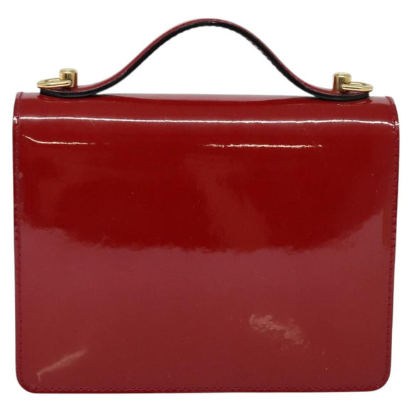 LOUIS VUITTON Vernis Monceau BB Hand Bag 2way Rose Andian M91579 LV Auth 121056
