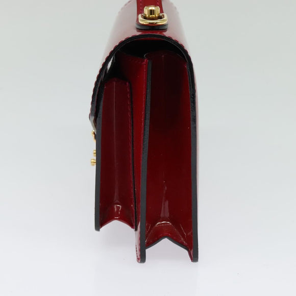 LOUIS VUITTON Vernis Monceau BB Hand Bag 2way Rose Andian M91579 LV Auth 121056