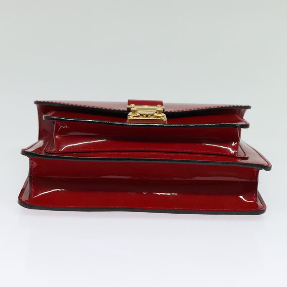 LOUIS VUITTON Vernis Monceau BB Hand Bag 2way Rose Andian M91579 LV Auth 121056
