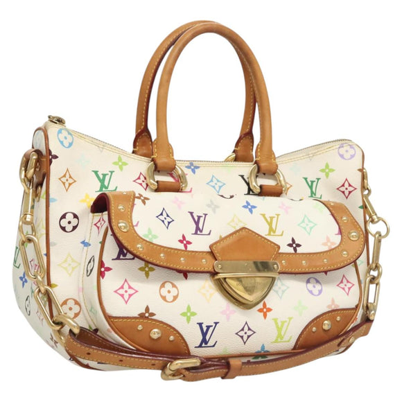 LOUIS VUITTON Monogram Multicolor Rita Bag 2way White M40125 LV Auth 121059M