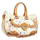 LOUIS VUITTON Monogram Multicolor Rita Bag 2way White M40125 LV Auth 121059M-13