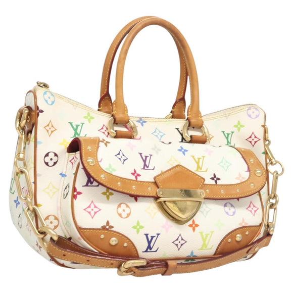 LOUIS VUITTON Monogram Multicolor Rita Bag 2way White M40125 LV Auth 121059M