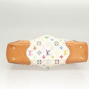 LOUIS VUITTON Monogram Multicolor Judy MM Hand Bag 2Way White M40255 Auth 121060-5