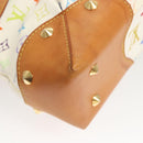 LOUIS VUITTON Monogram Multicolor Judy MM Hand Bag 2Way White M40255 Auth 121060-16