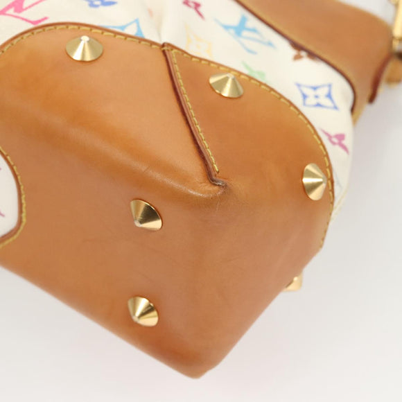 LOUIS VUITTON Monogram Multicolor Judy MM Hand Bag 2Way White M40255 Auth 121060