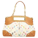 LOUIS VUITTON Monogram Multicolor Judy MM Hand Bag 2Way White M40255 Auth 121060-2