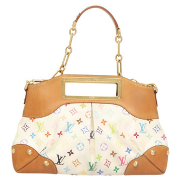 LOUIS VUITTON Monogram Multicolor Judy MM Hand Bag 2Way White M40255 Auth 121060 - 0
