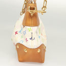 LOUIS VUITTON Monogram Multicolor Judy MM Hand Bag 2Way White M40255 Auth 121060-3