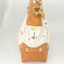 LOUIS VUITTON Monogram Multicolor Judy MM Hand Bag 2Way White M40255 Auth 121060-4