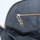 BURBERRY Hand Bag Leather Black Gold Auth 121067-20