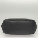 BURBERRY Hand Bag Leather Black Gold Auth 121067-5